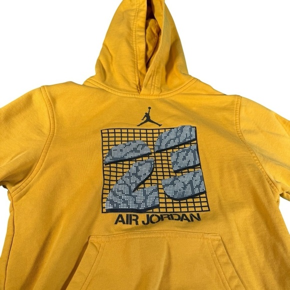 Air Jordan 23 Jumping Man Hoodie Long Sleeve Yellow / Gold Youth Size Large - Picture 2 of 10